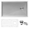 Ruvati 32" Offset Drain Sloped Bottom Undermount Kitchen Sink Single Bowl SS RVH7490 - alternate 1